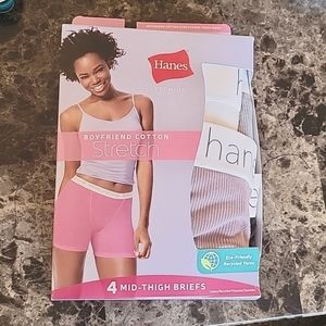 NWT Hanes mid-thigh briefs 4 pack